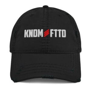KNGDM FTTD Distressed Dad Hat - Black